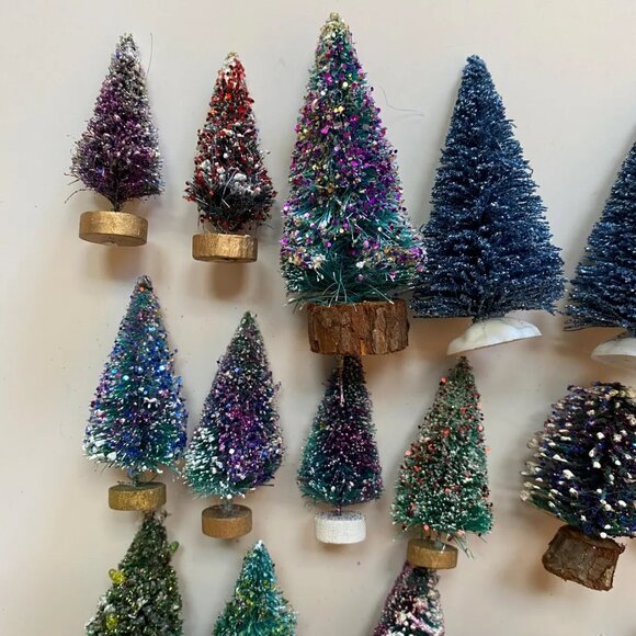 Bottle Brush Trees Lot Christmas Ornaments Decorations for Crafting Decorating - Picture 4 of 4
